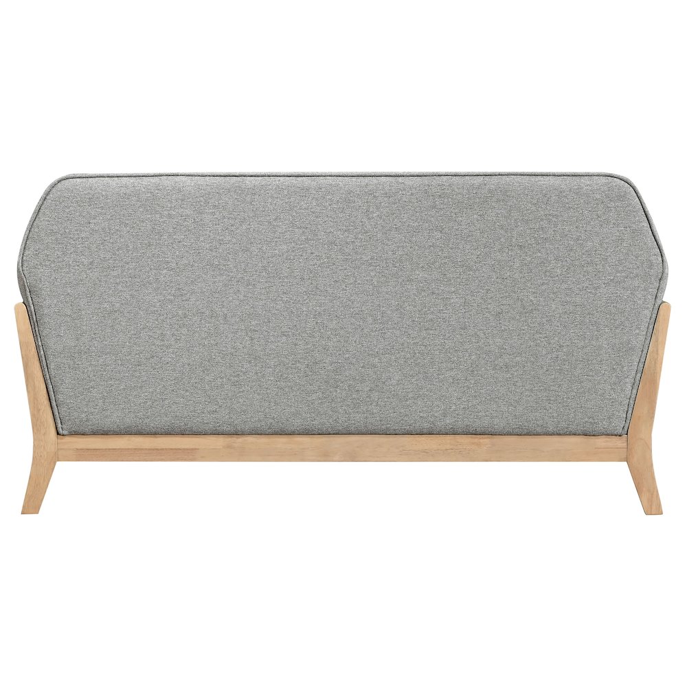 Vaughn Fabric Upholstered Flared Arm Loveseat Grey. Picture 6