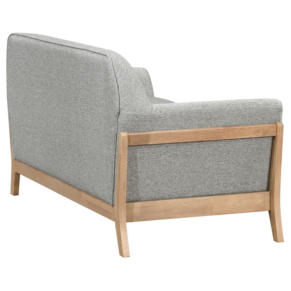 Vaughn Fabric Upholstered Flared Arm Loveseat Grey. Picture 7
