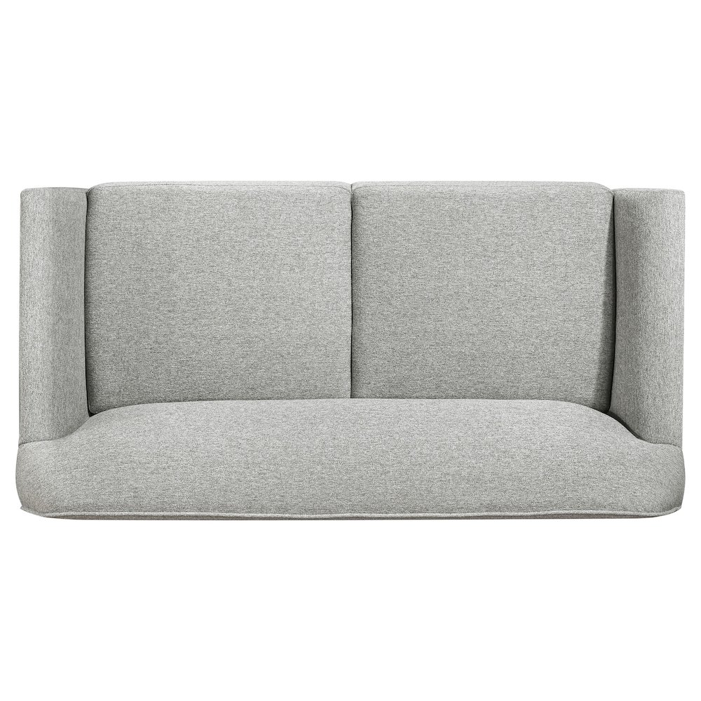 Vaughn Fabric Upholstered Flared Arm Loveseat Grey. Picture 8