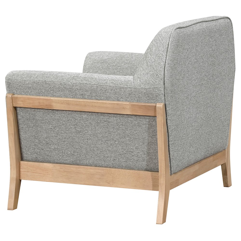 Vaughn Fabric Upholstered Flared Arm Accent Chair Grey. Picture 5
