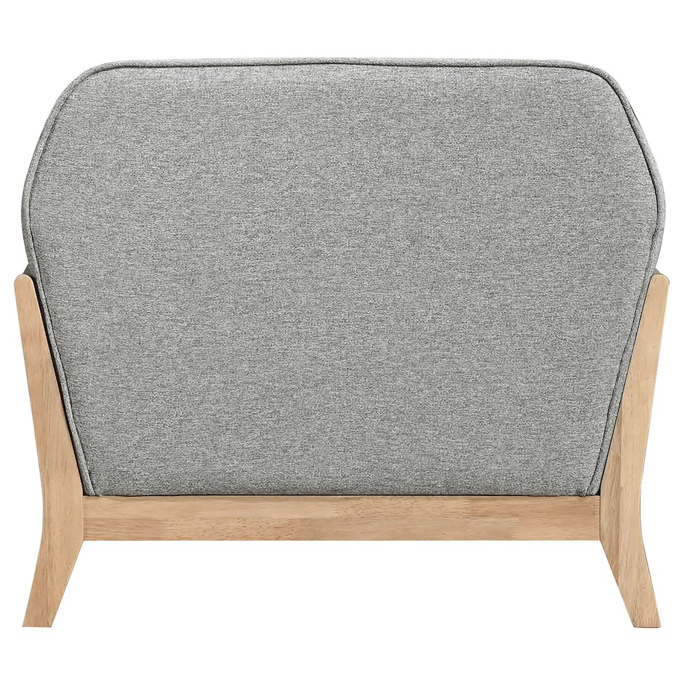 Vaughn Fabric Upholstered Flared Arm Accent Chair Grey. Picture 6