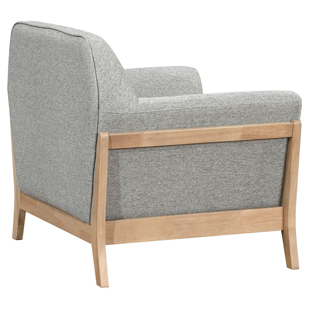Vaughn Fabric Upholstered Flared Arm Accent Chair Grey. Picture 7