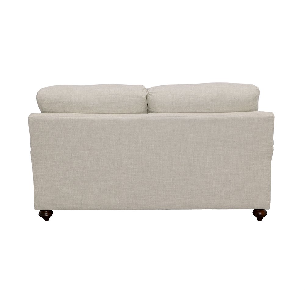 Glenn Upholstered English Arm Loveseat Light Grey and Blue. Picture 6