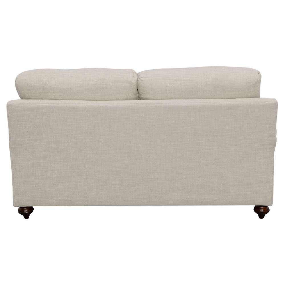 Glenn Upholstered English Arm Loveseat Light Grey and Grey. Picture 7