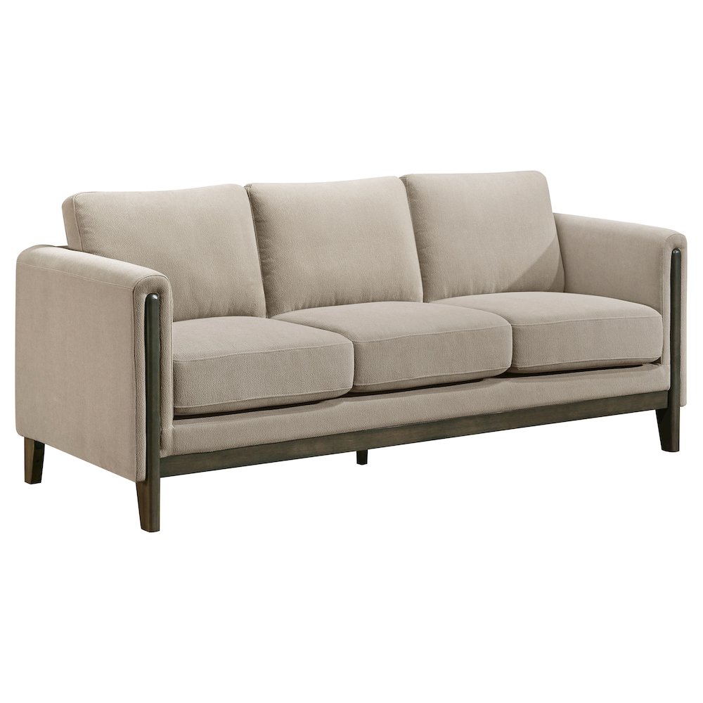 Islington 3-piece Upholstered Panel Arm Sofa Set Taupe. Picture 2