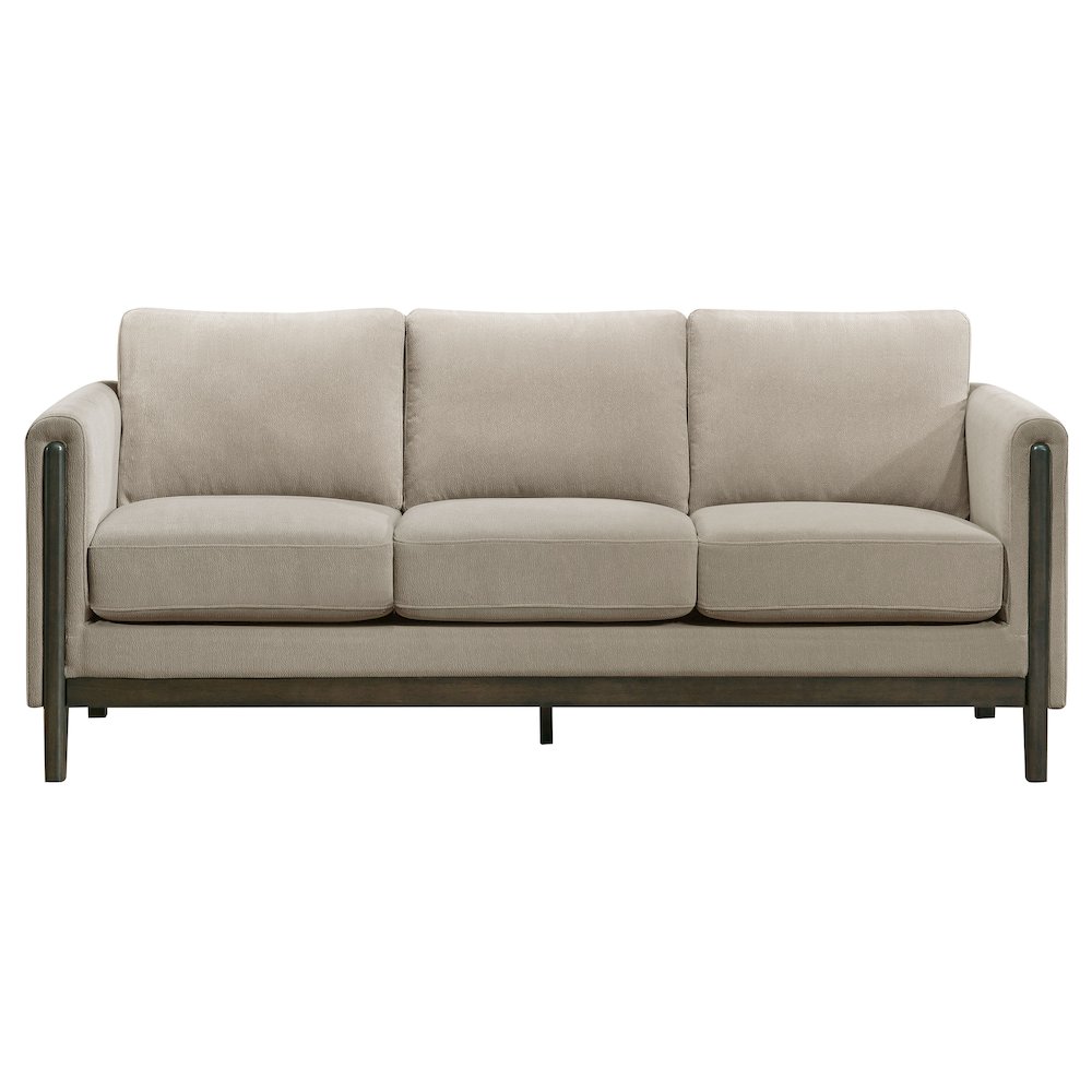 Islington 3-piece Upholstered Panel Arm Sofa Set Taupe. Picture 3
