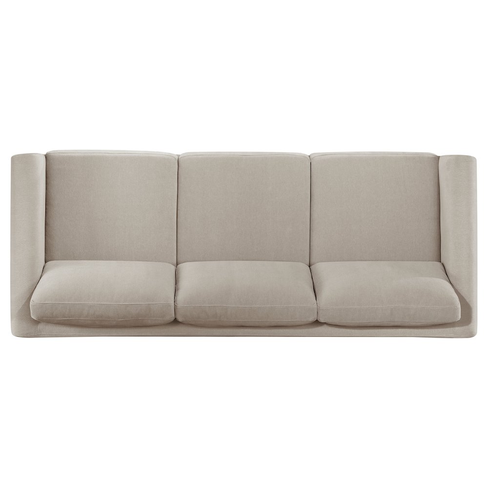 Islington 3-piece Upholstered Panel Arm Sofa Set Taupe. Picture 5