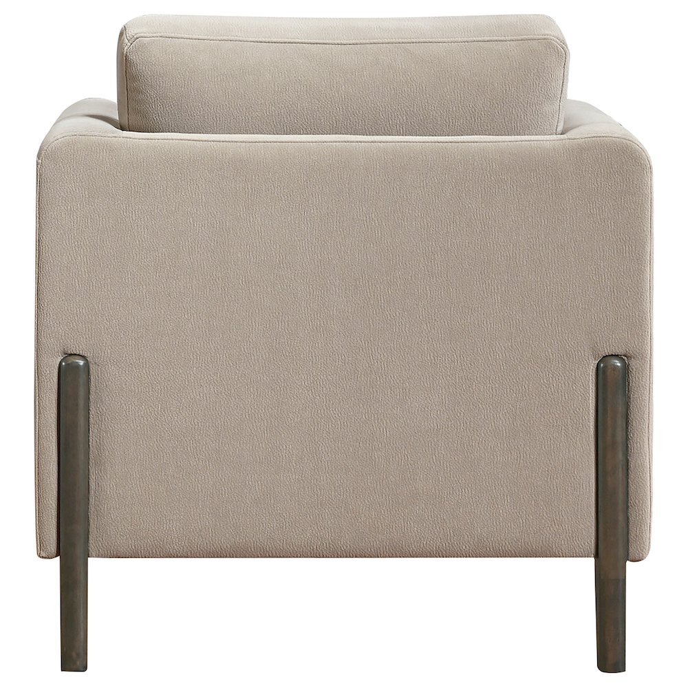 Islington Fabric Upholstered Panel Arm Accent Chair Taupe. Picture 4