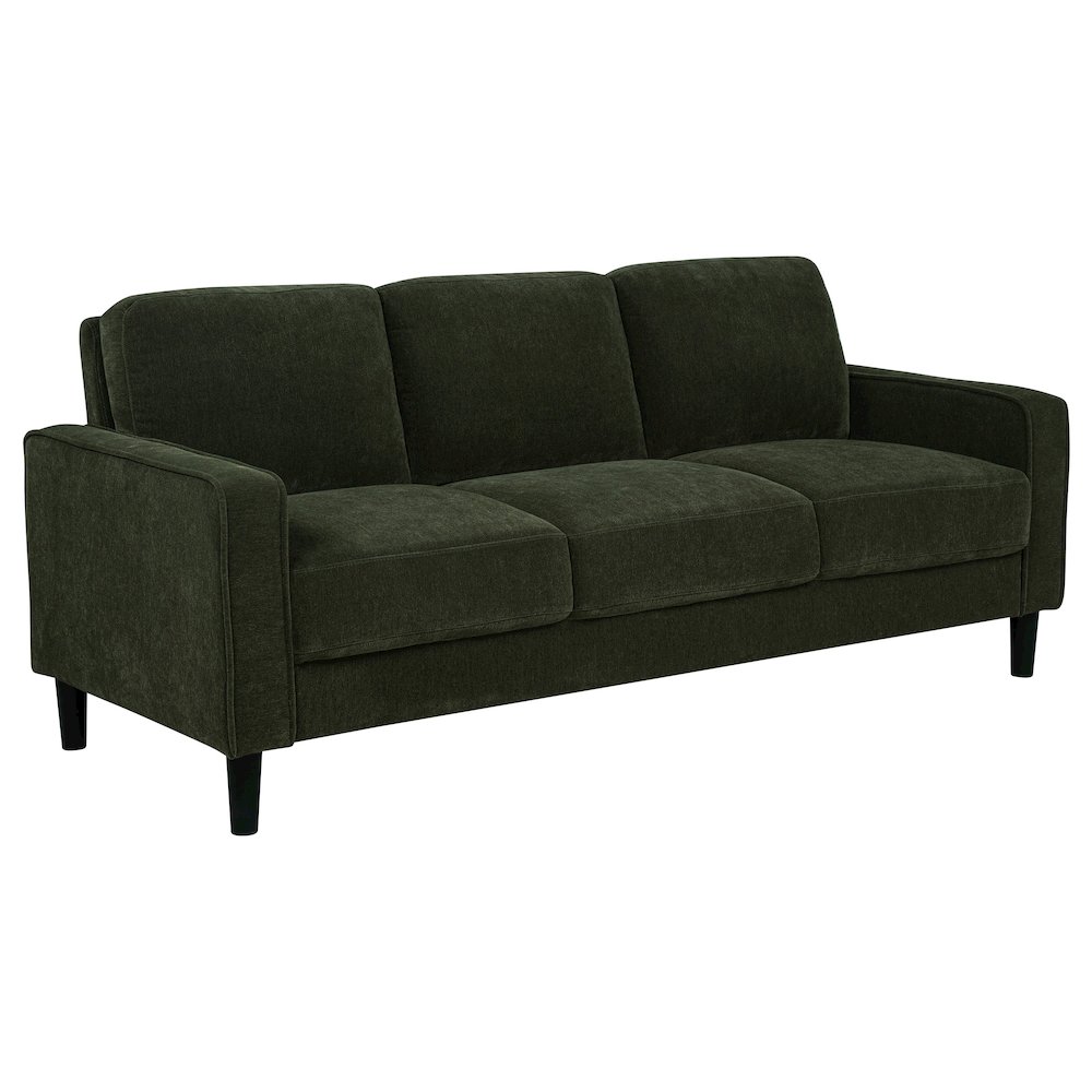 Ruth 77-inch Fabric Upholstered Track Arm Sofa Matcha Green. Picture 1