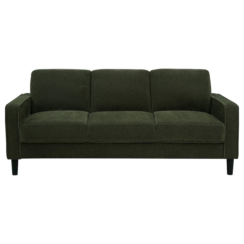 Ruth 77-inch Fabric Upholstered Track Arm Sofa Matcha Green. Picture 2