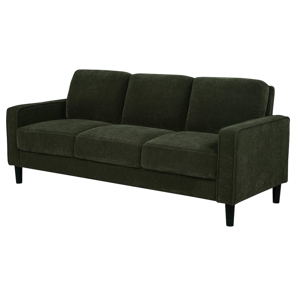 Ruth 77-inch Fabric Upholstered Track Arm Sofa Matcha Green. Picture 3