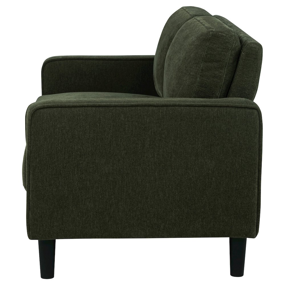 Ruth Fabric Upholstered Track Arm Loveseat Matcha Green. Picture 4