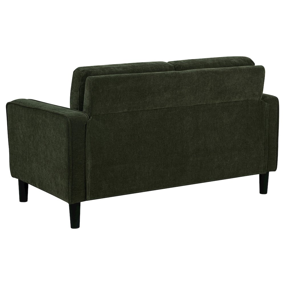 Ruth Fabric Upholstered Track Arm Loveseat Matcha Green. Picture 5