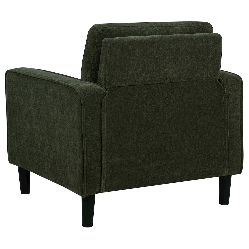 Ruth Fabric Upholstered Track Arm Accent Chair Matcha Green. Picture 5