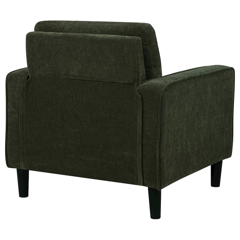 Ruth Fabric Upholstered Track Arm Accent Chair Matcha Green. Picture 6