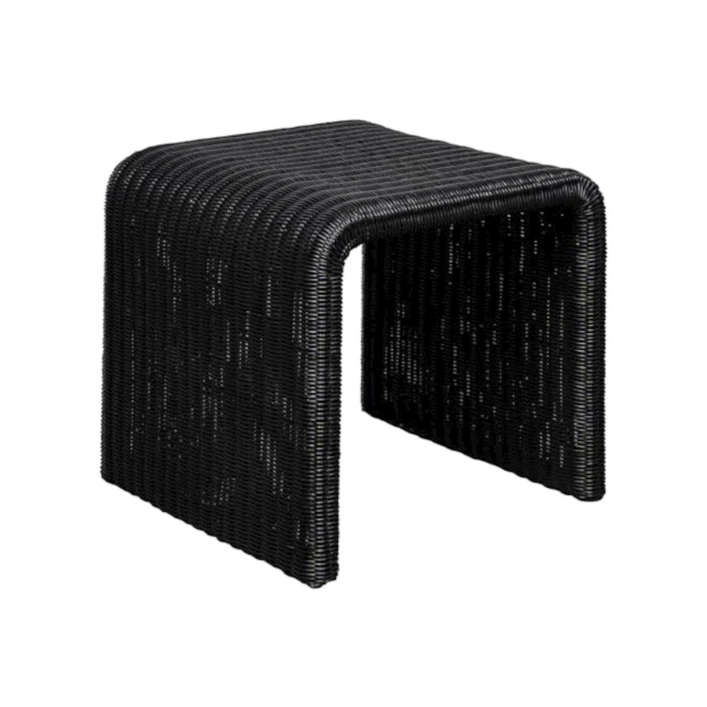 Cahya 2-piece Rattan Coffee and End Table Set Black. Picture 3