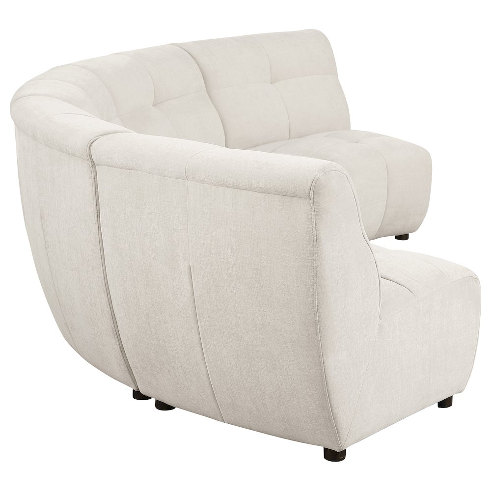 Charlotte 5-piece Upholstered Modular Sectional Sofa Ivory. Picture 7