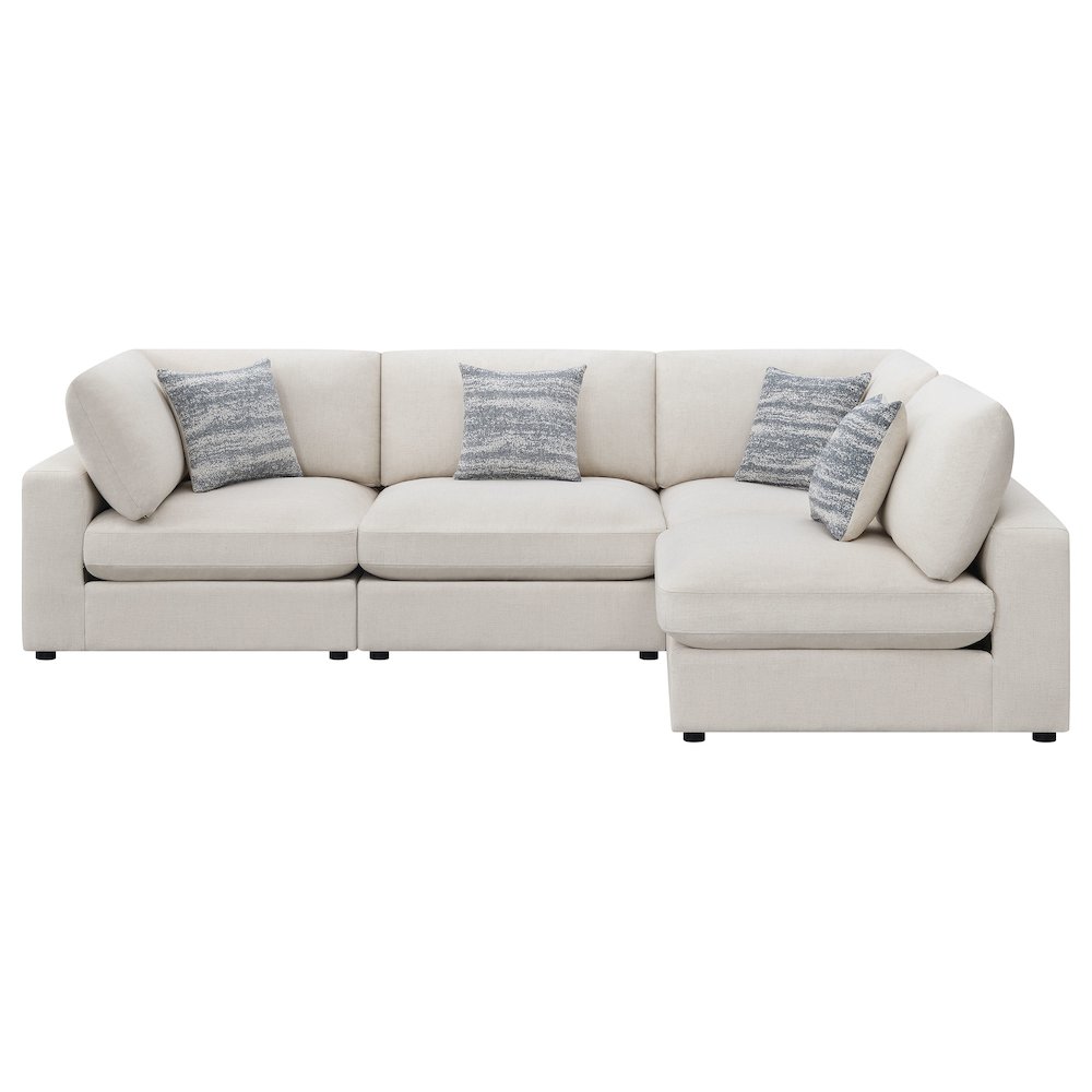 Serene 4-piece Upholstered Modular Sectional Sofa Beige. Picture 3