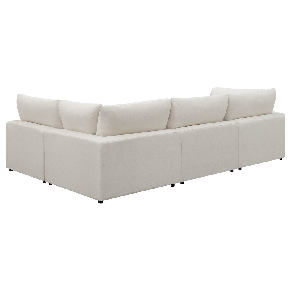 Serene 4-piece Upholstered Modular Sectional Sofa Beige. Picture 4