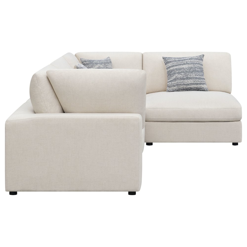 Serene 4-piece Upholstered Modular Sectional Sofa Beige. Picture 5