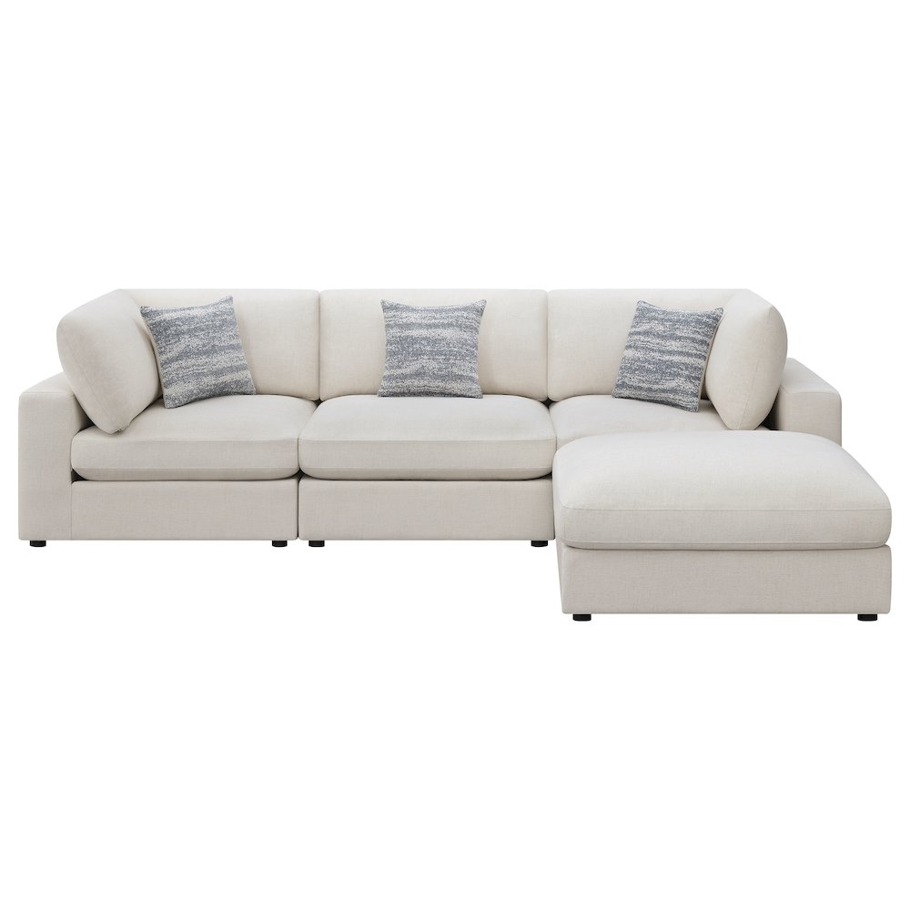Serene 4-piece Upholstered Modular Sectional Sofa Beige. Picture 3
