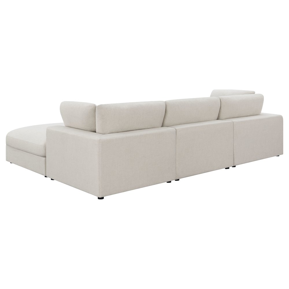 Serene 4-piece Upholstered Modular Sectional Sofa Beige. Picture 4