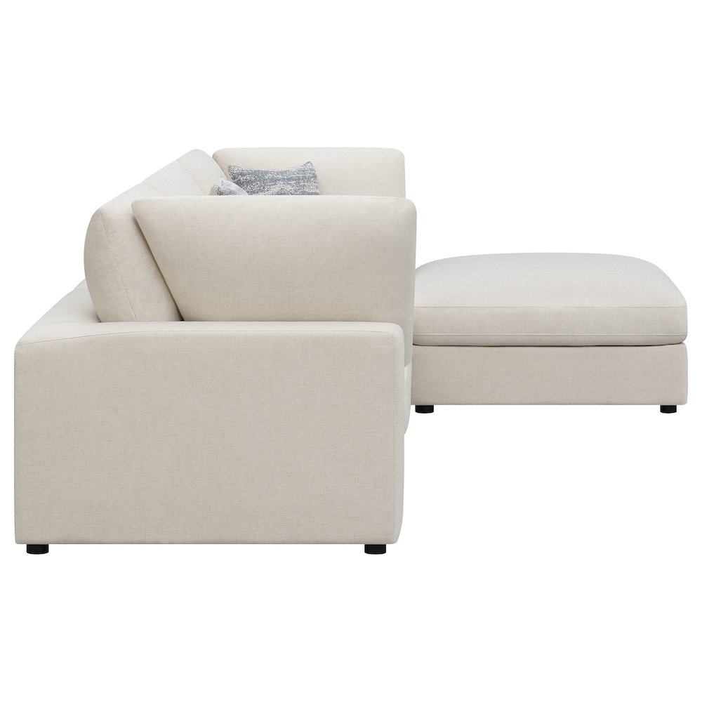 Serene 4-piece Upholstered Modular Sectional Sofa Beige. Picture 5