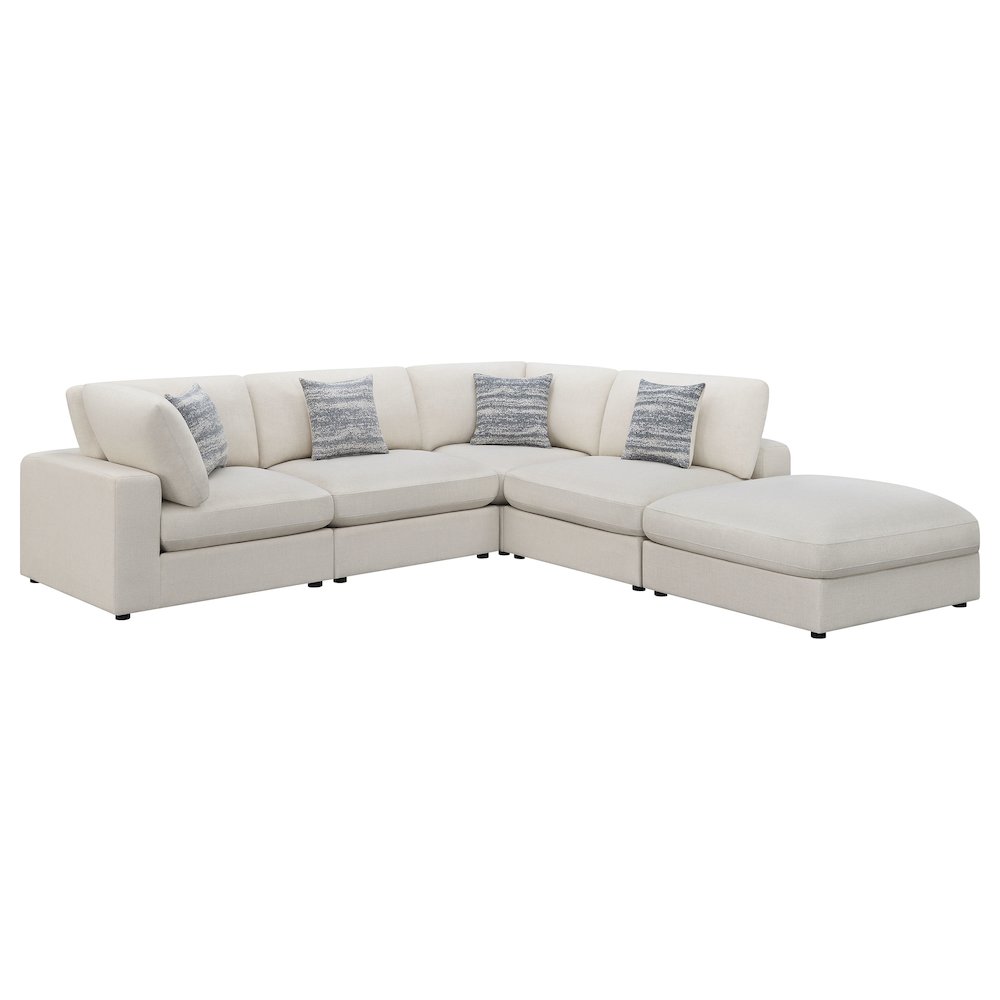 Serene 5-piece Upholstered Modular Sectional Sofa Beige. Picture 1