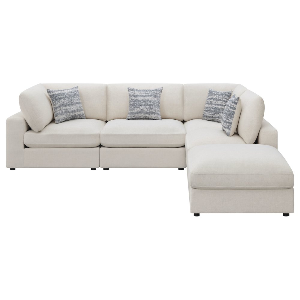 Serene 5-piece Upholstered Modular Sectional Sofa Beige. Picture 3
