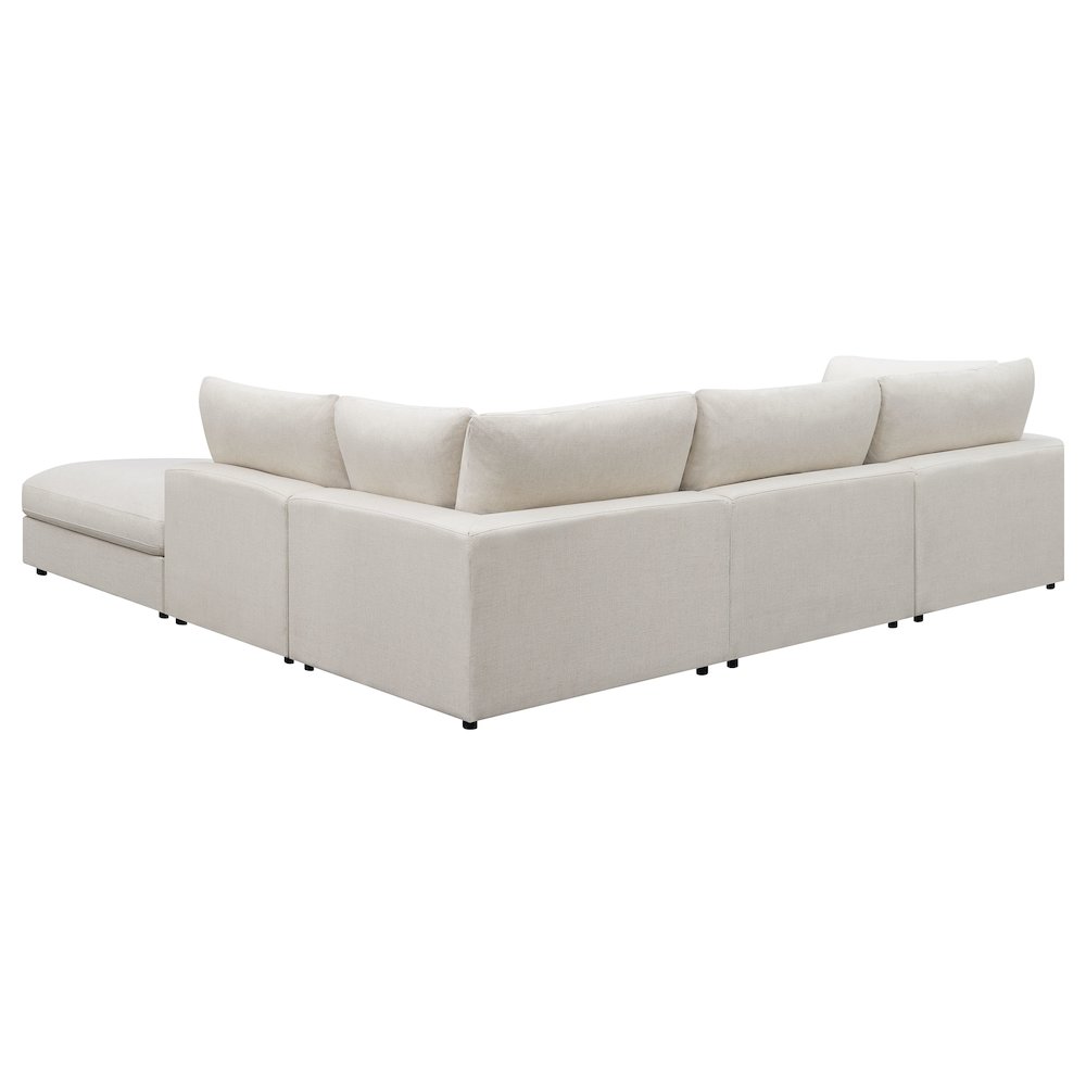 Serene 5-piece Upholstered Modular Sectional Sofa Beige. Picture 4