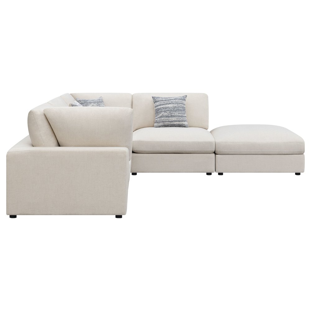 Serene 5-piece Upholstered Modular Sectional Sofa Beige. Picture 5