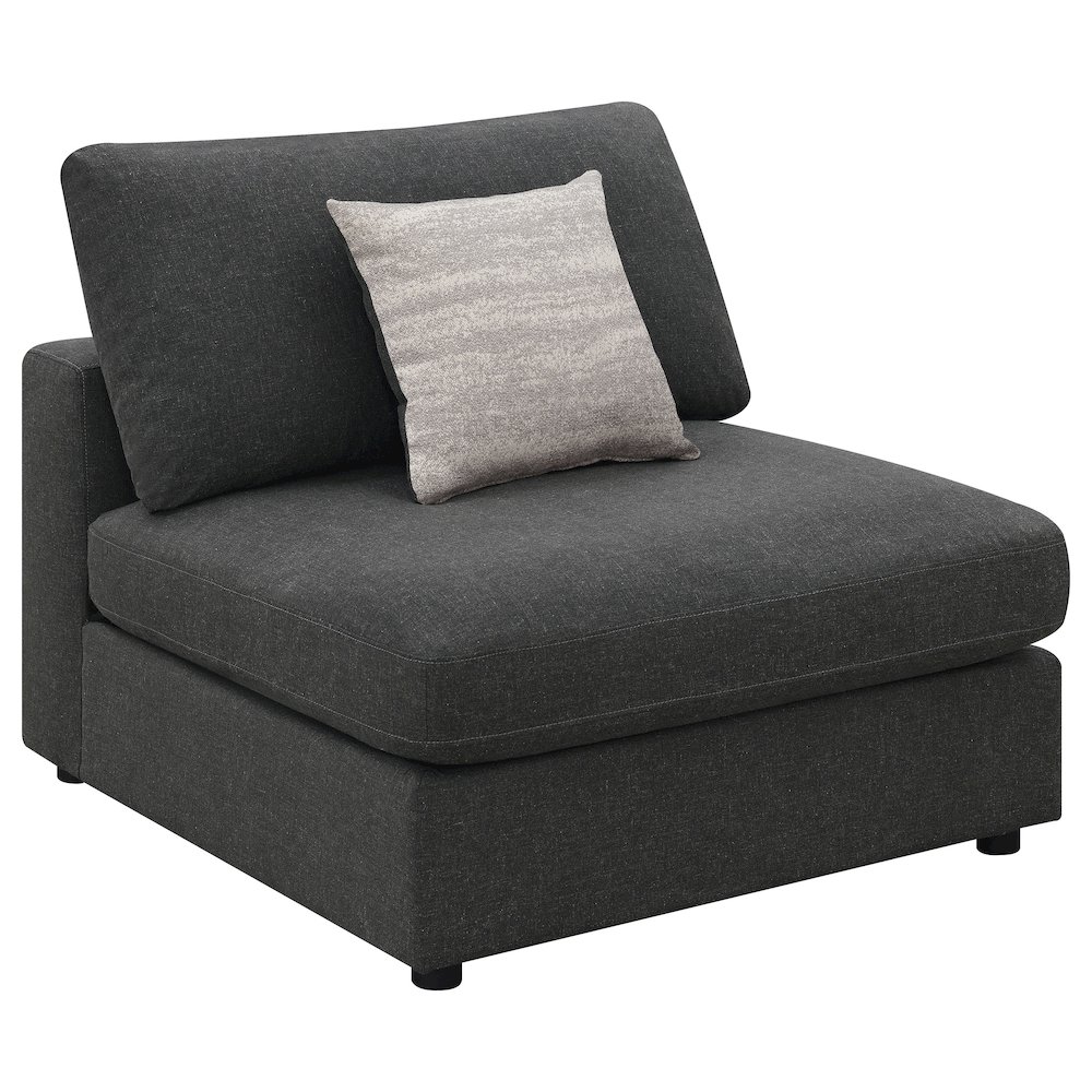 Serene 4-piece Upholstered Modular Sectional Sofa Charcoal. Picture 6