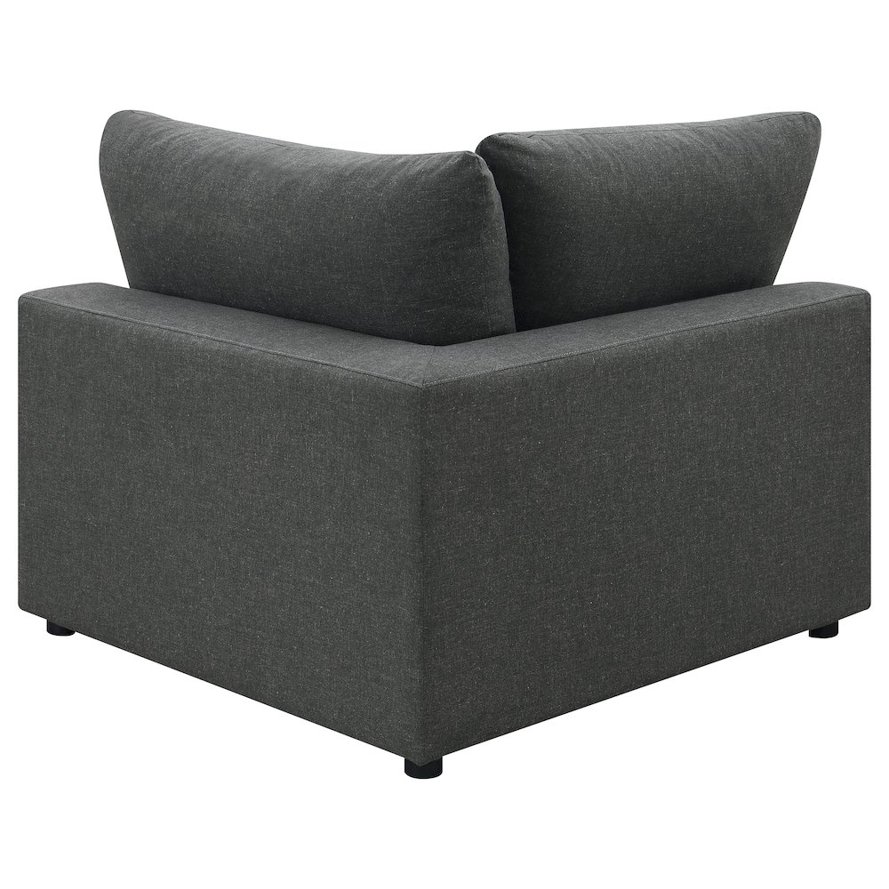 Serene 4-piece Upholstered Modular Sectional Sofa Charcoal. Picture 9