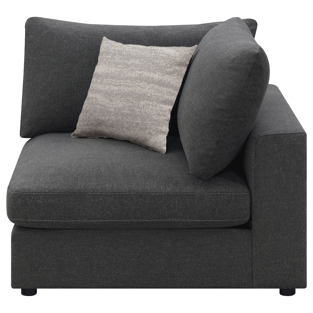 Serene Upholstered Corner Charcoal. Picture 3