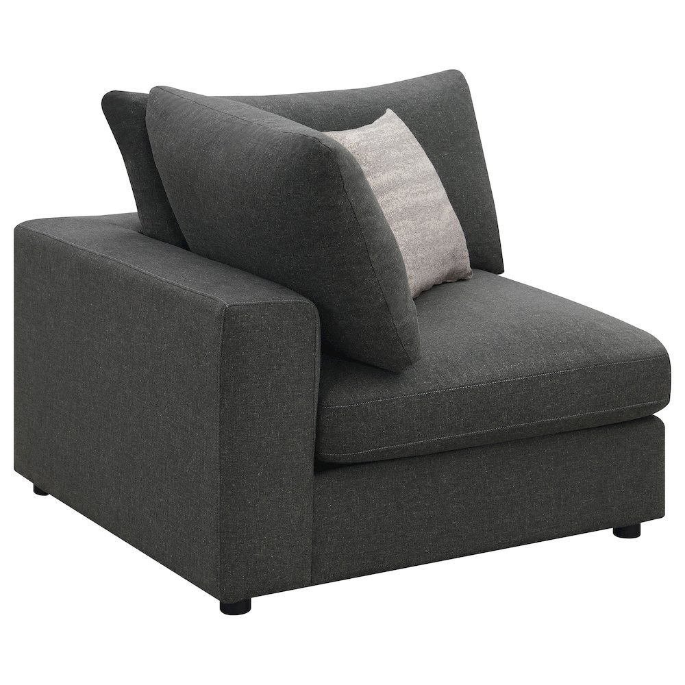 Serene Upholstered Corner Charcoal. Picture 6
