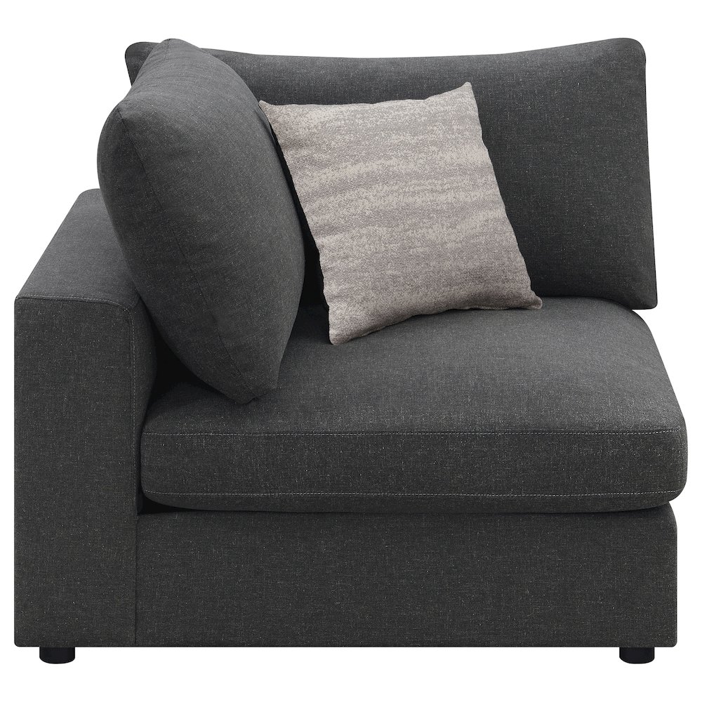 Serene Upholstered Corner Charcoal. Picture 7