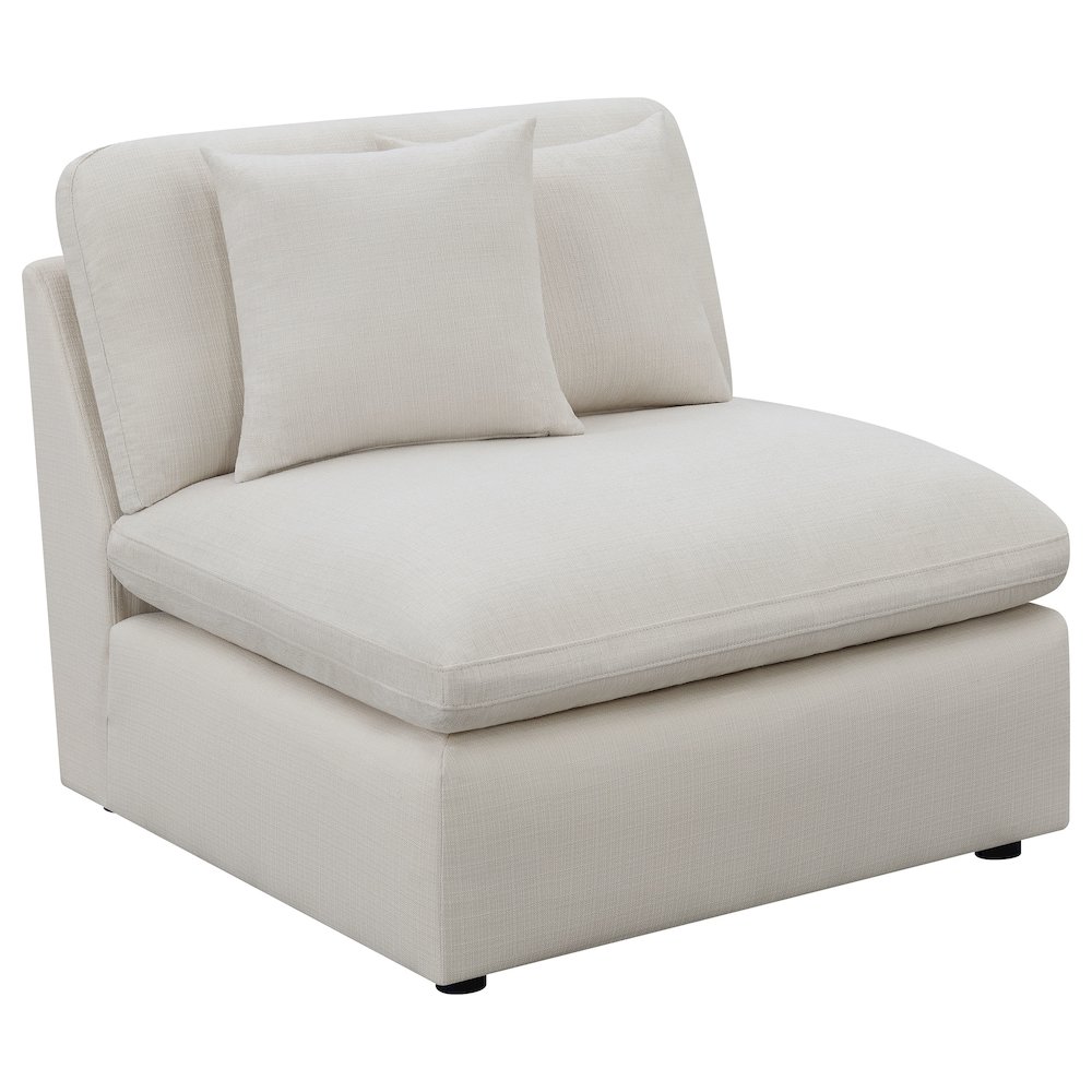Hobson 5-piece Upholstered Modular Sectional Sofa Ivory. Picture 2