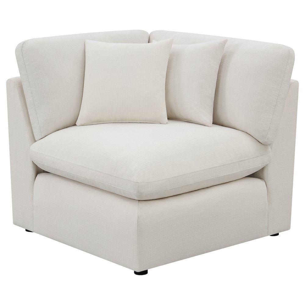 Hobson 5-piece Upholstered Modular Sectional Sofa Ivory. Picture 3