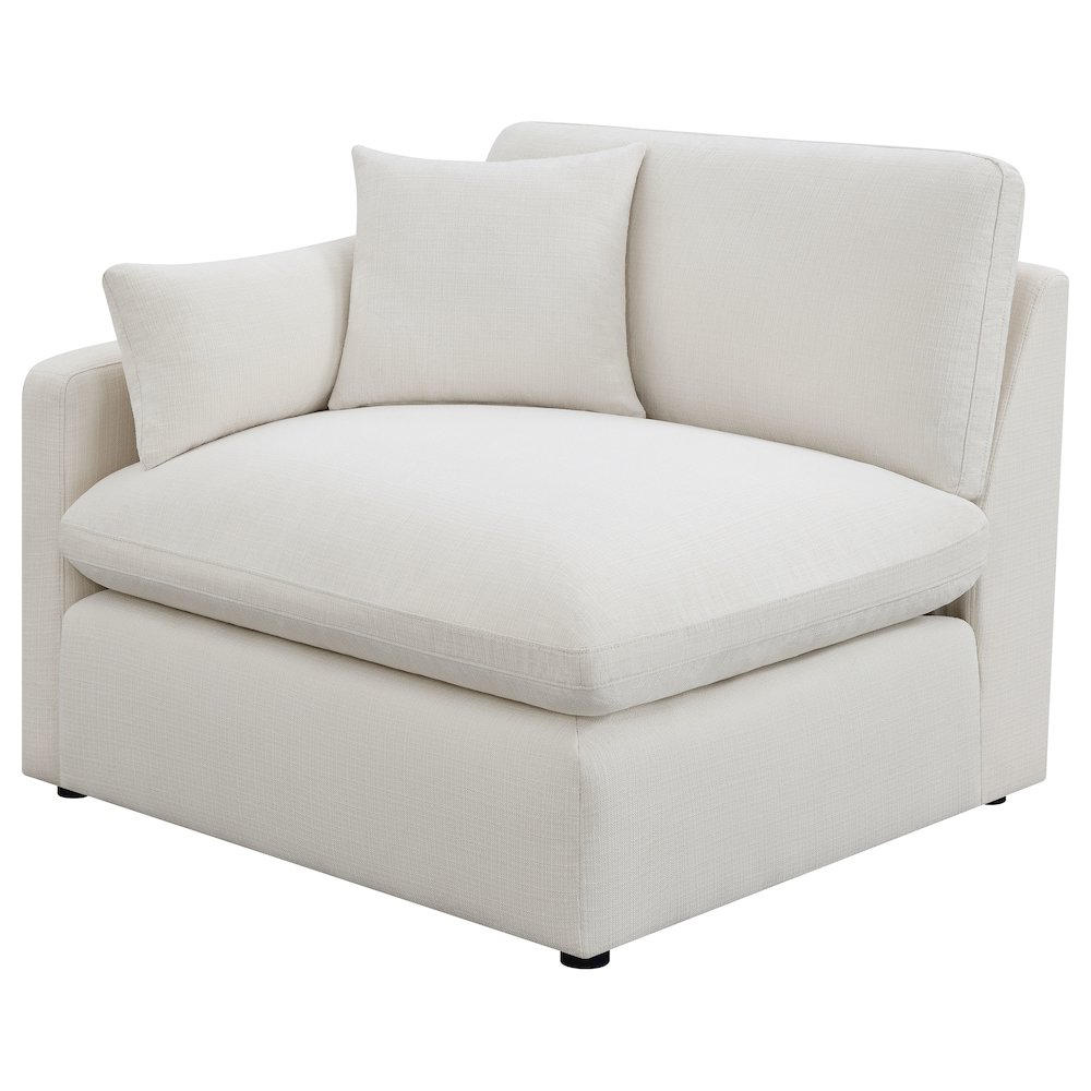 Hobson 5-piece Upholstered Modular Sectional Sofa Ivory. Picture 4