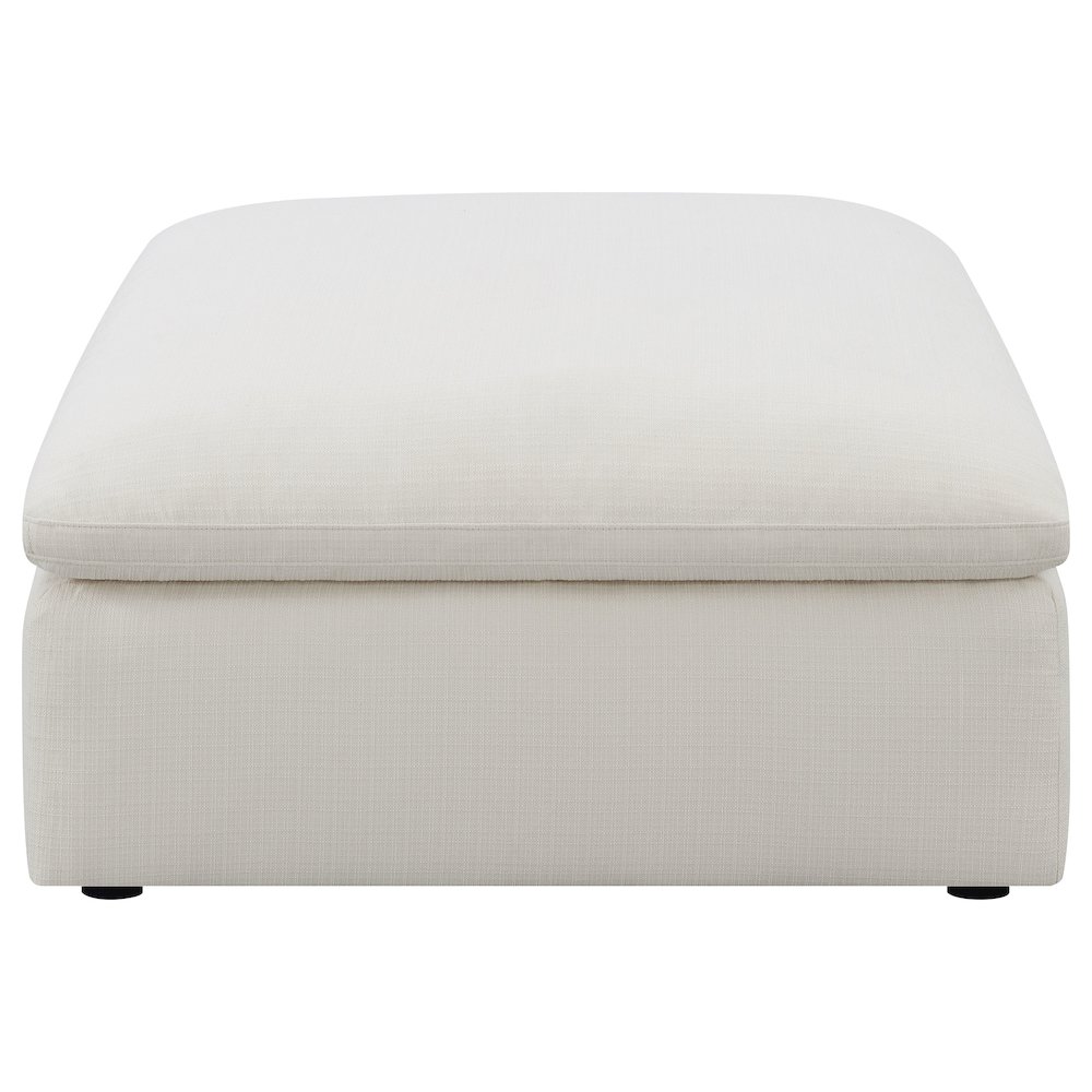 Hobson Square Upholstered Ottoman Ivory. Picture 2