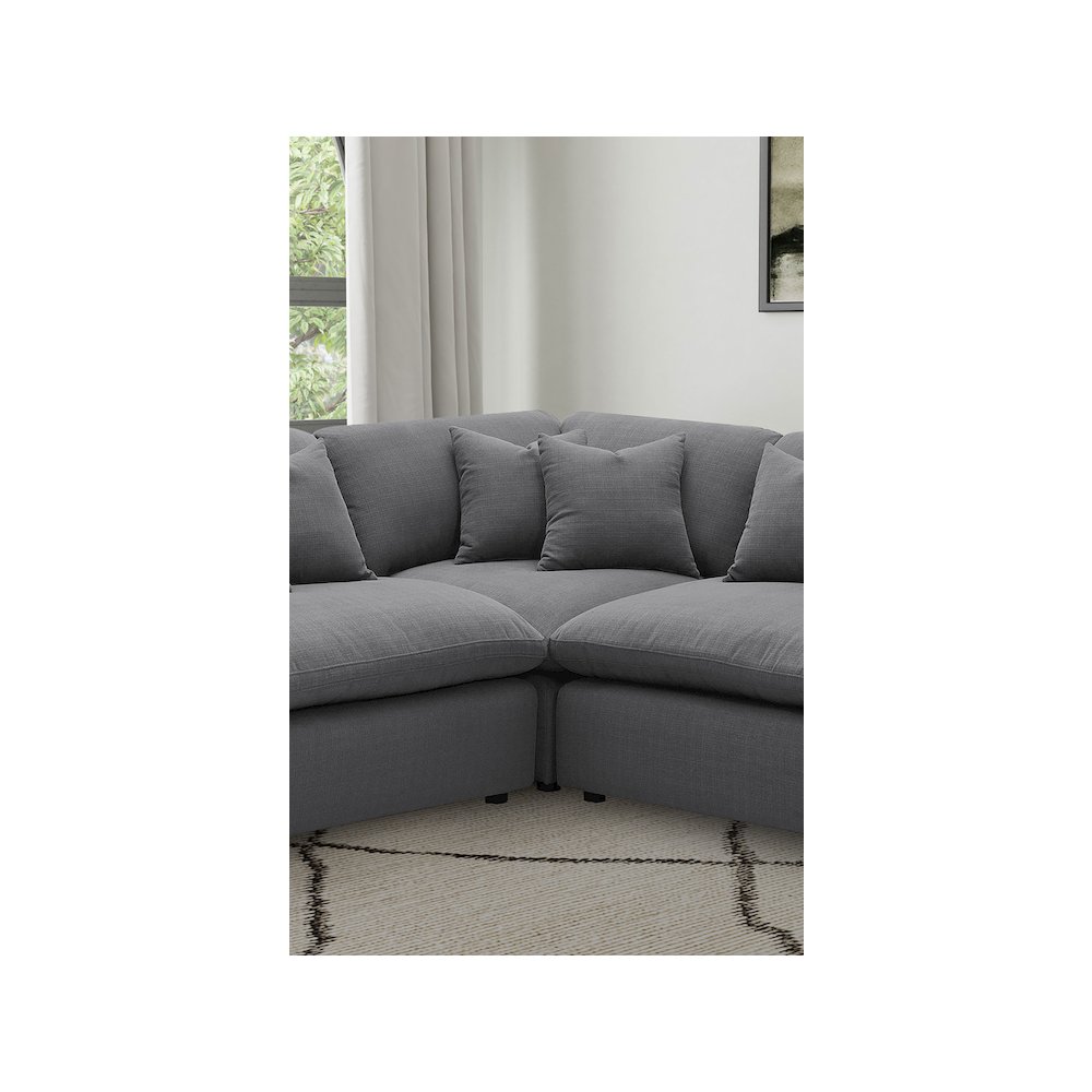 Hobson Upholstered Corner Charcoal. Picture 9