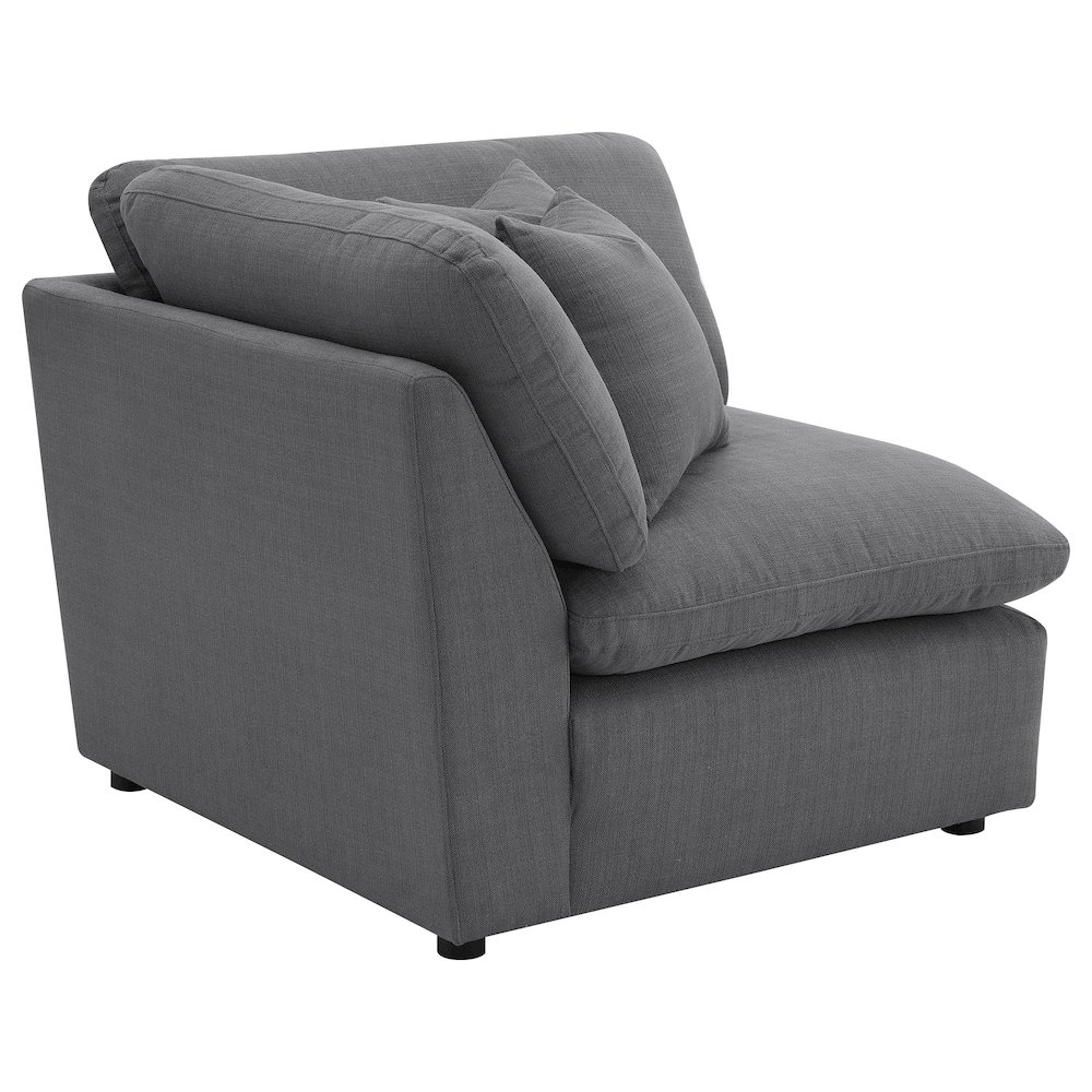 Hobson Upholstered Corner Charcoal. Picture 2