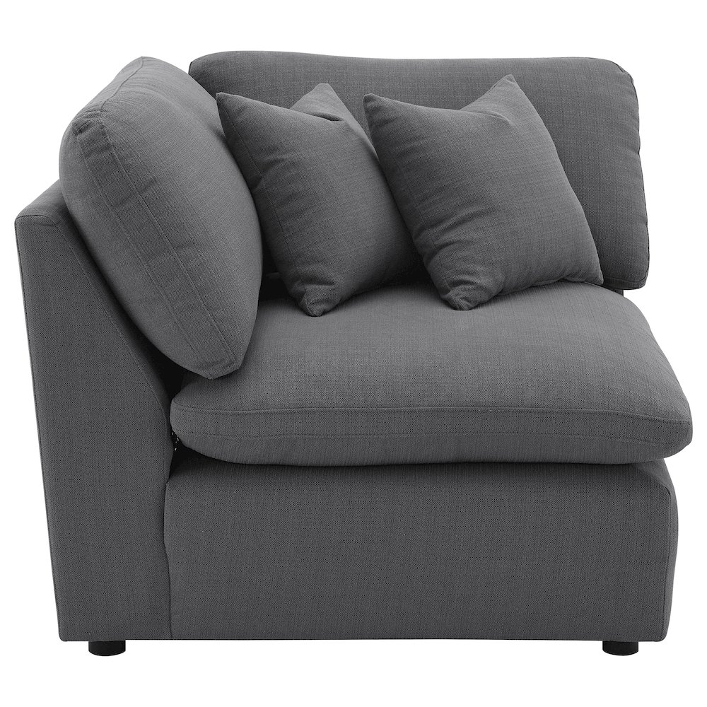 Hobson Upholstered Corner Charcoal. Picture 3