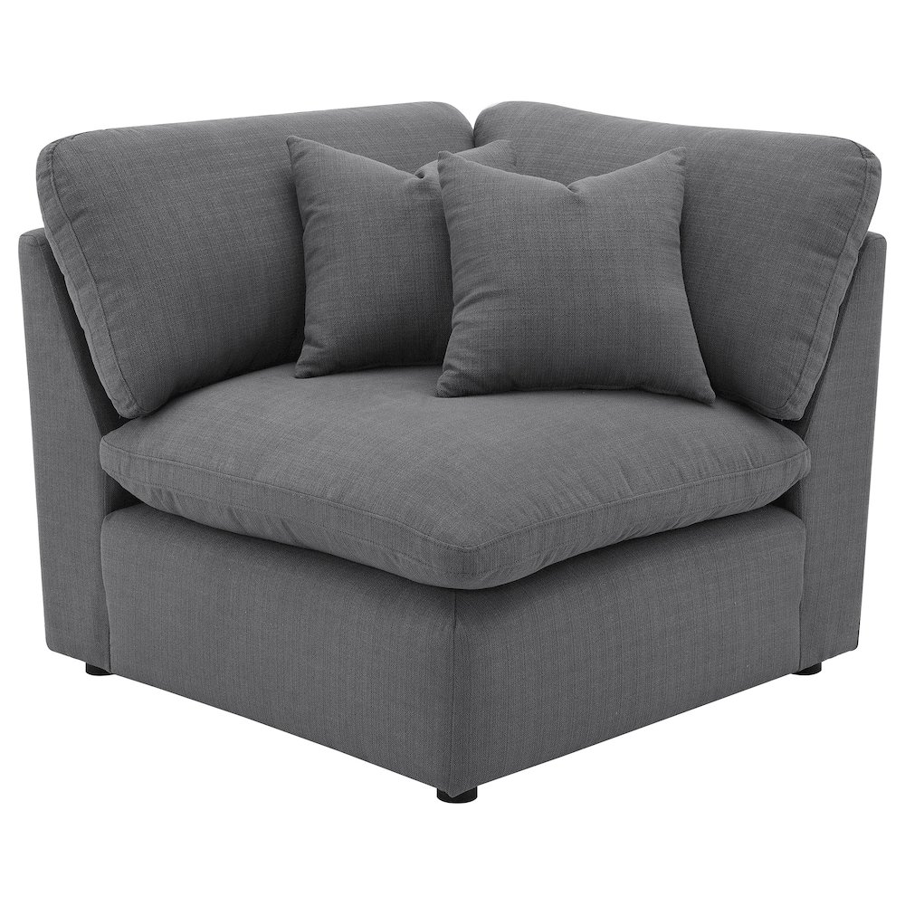 Hobson Upholstered Corner Charcoal. Picture 1