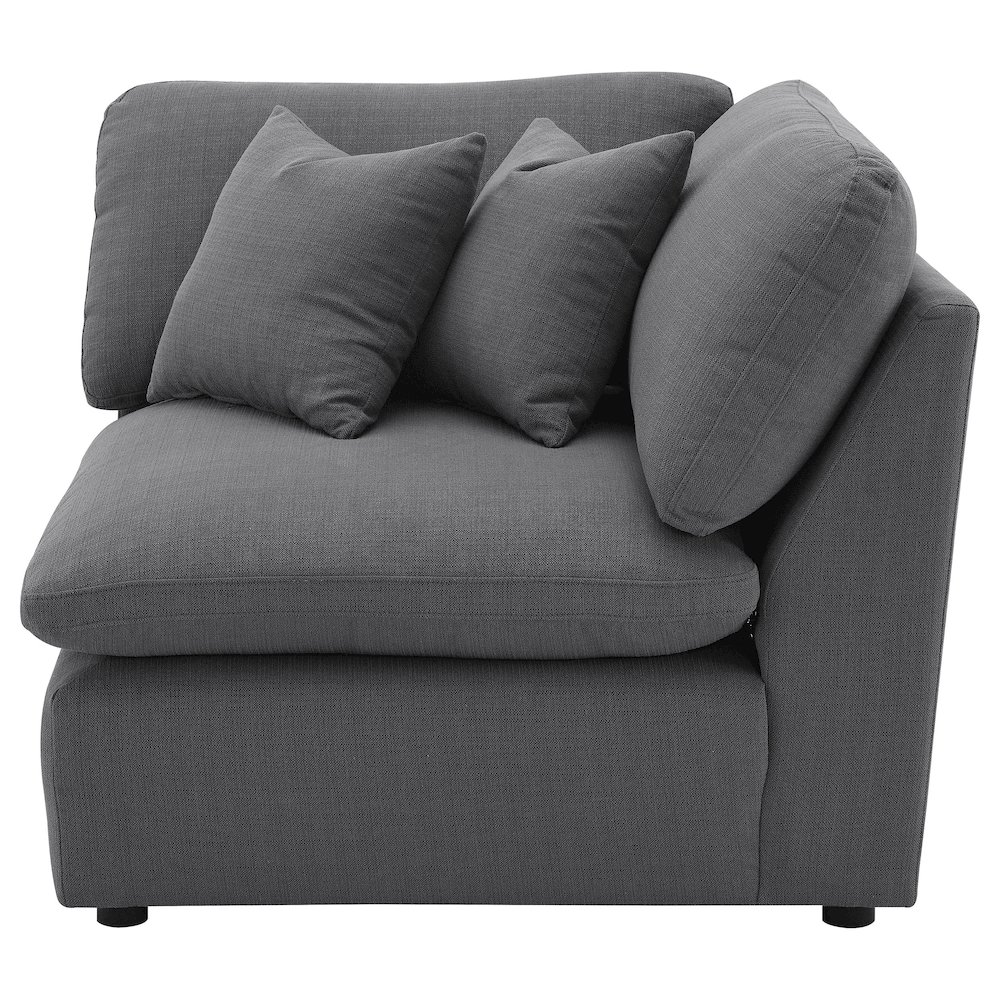 Hobson Upholstered Corner Charcoal. Picture 5