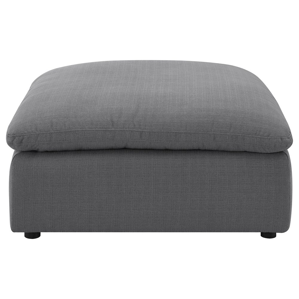 Hobson Square Upholstered Ottoman Charcoal. Picture 3