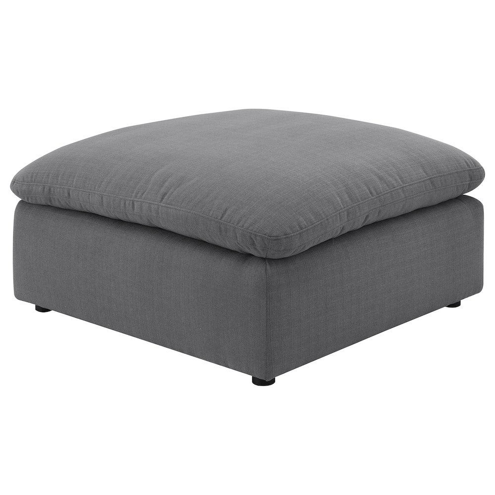 Hobson Square Upholstered Ottoman Charcoal. Picture 4