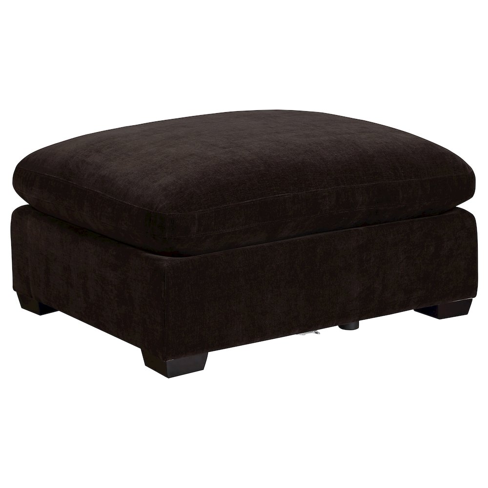 Lakeview Rectangular Upholstered Ottoman Dark Chocolate. Picture 1