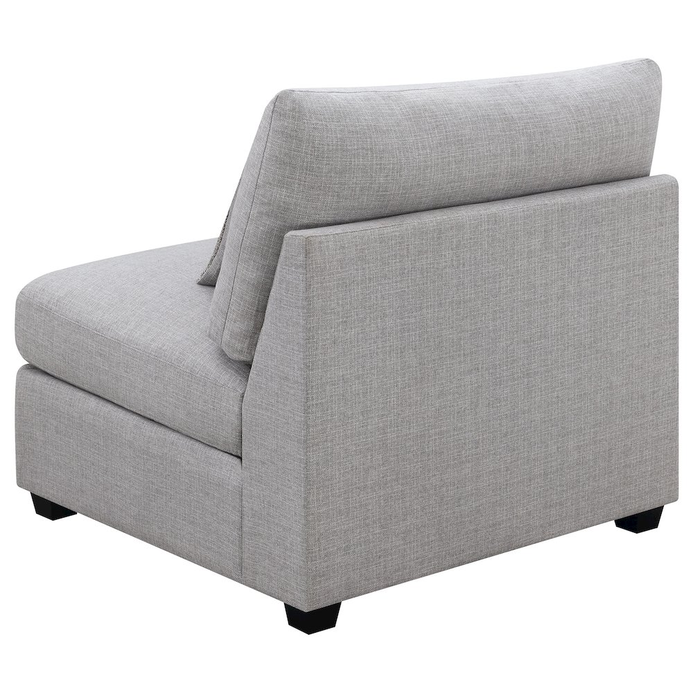 Cambria Upholstered Armless Chair Grey. Picture 6