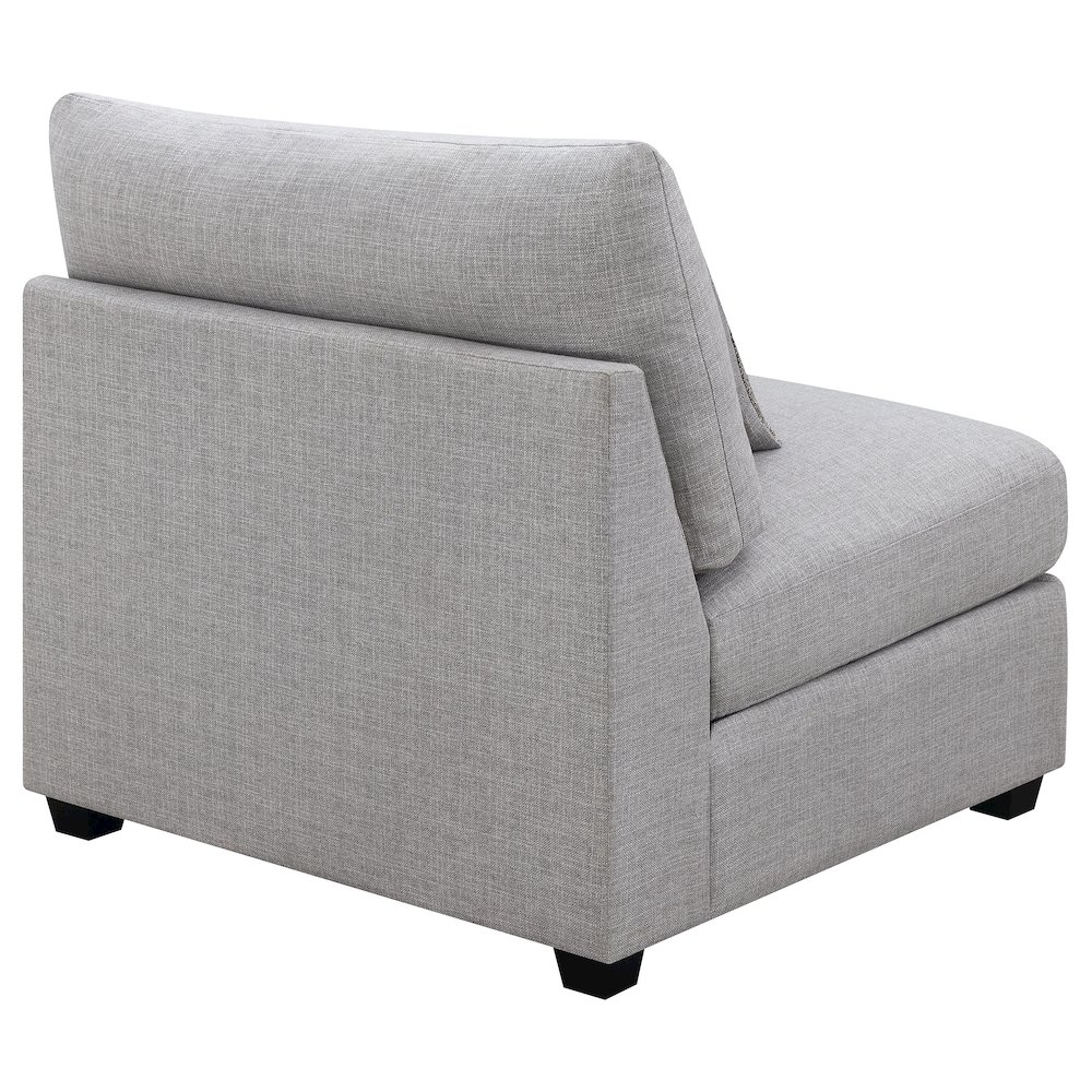 Cambria Upholstered Armless Chair Grey. Picture 8